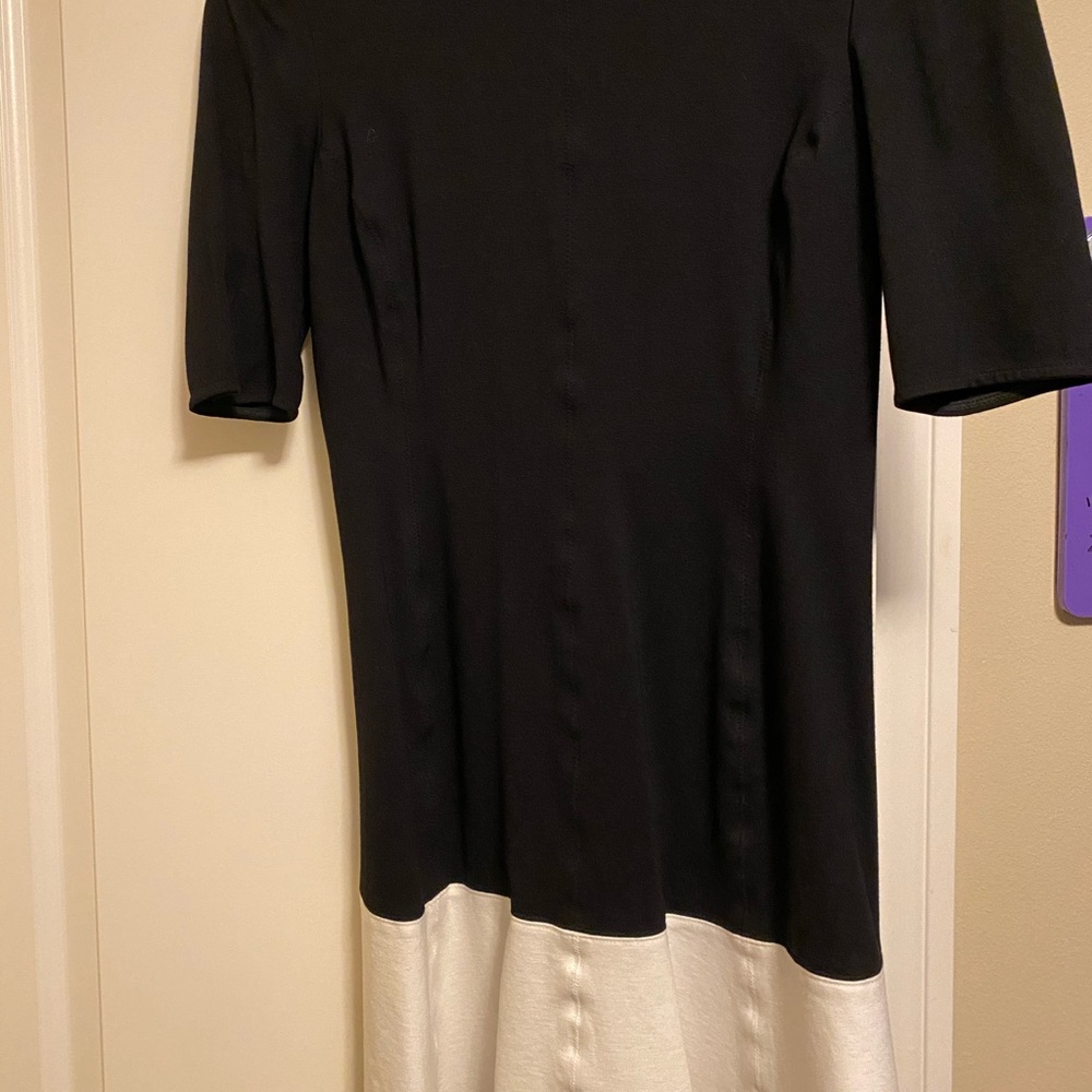 Banana black and white dress